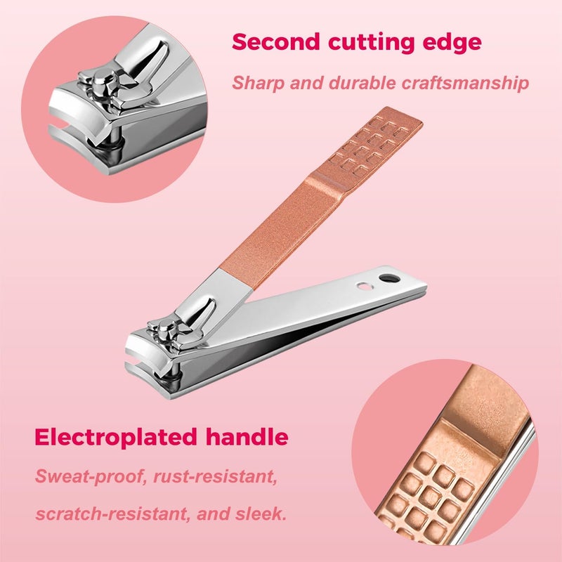 FIXBODY Nail Clippers Set, 10 PCS Professional Manicure Set and Pedicure Kit with Travel Case,Stocking Stuffers, Christmas Gift for Men and Women - Image 5